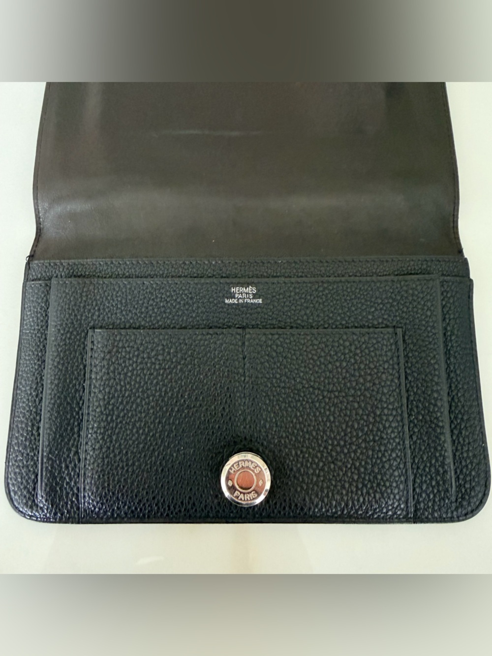 Hermes Dogon Duo Wallet Black w Palladium HW Great Condition - Picture 5 of 14